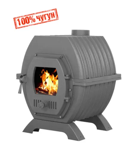 Отопительная чугунная печь Триумф 180 Т/О (с теплообмеником))