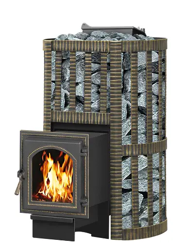 Чугунная банная печь Везувий Ураган ковка 16 (270)