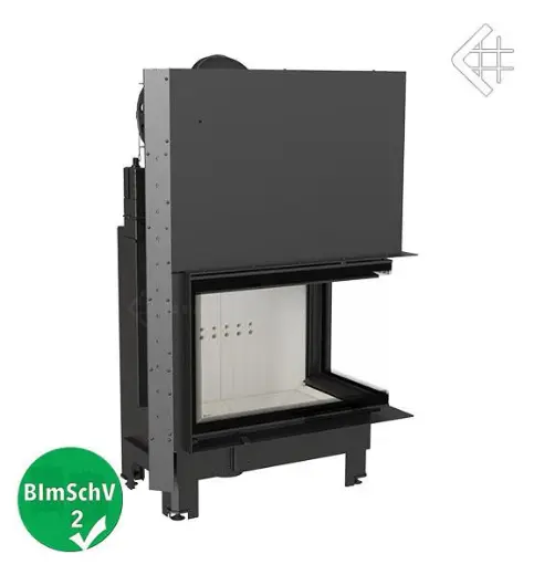 Стальная топка MBA/P/BS/G, Г-образное стекло справа, гильотина