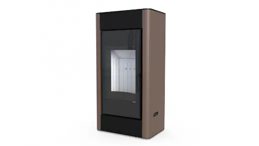 Печь-камин Defro HOME SOLUM, 9кВт, коричневая стал ь