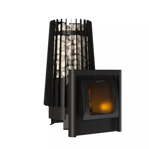Банная печь Grill'D Cometa Vega 180 Window Max (длинный вынос) — фото 2
