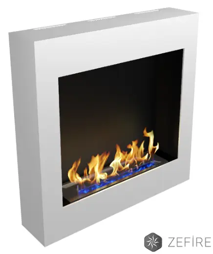 Биокамин Zefire Orion Qube 600 (с белой рамкой )