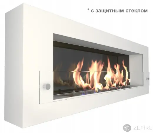 Биокамин Zefire Orion 1200 (белый со стеклом и стемалитом)