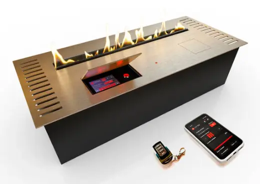 Автоматический биокамин Zefire M 700 с ДУ латунный