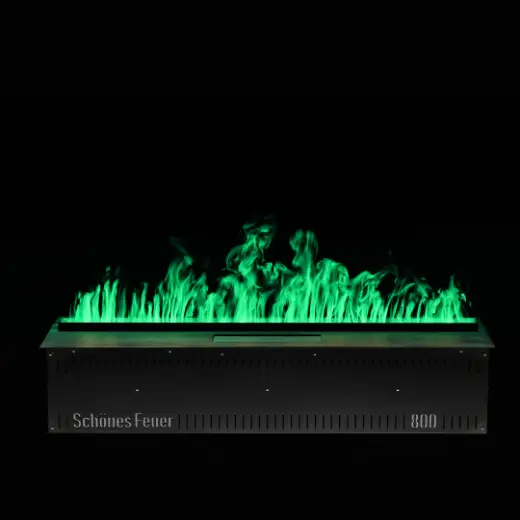 Встраиваемый электрический Schönes feuer 3D-камин FireLine 800 RGB (черная панель)