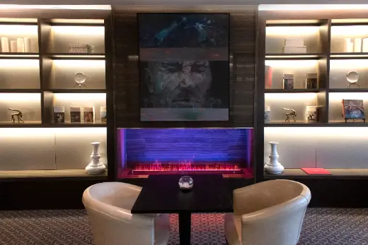 Встраиваемый электрический Schönes feuer 3D-камин FireLine 800 Blue Effect (черная панель) — фото 2