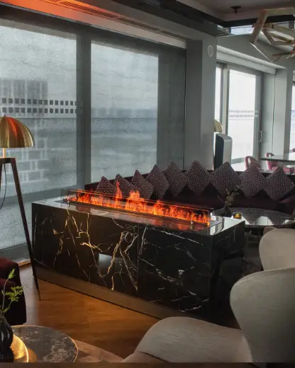 Встраиваемый электрический Schönes feuer 3D-камин FireLine 1500 (черная панель) — фото 2