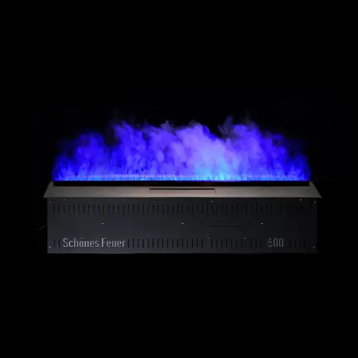 Встраиваемый камин-увлажнитель FireLine 600 Blue (черная панель)