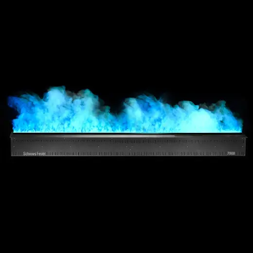 Встраиваемый камин-увлажнитель FireLine 2000 Blue (черная панель)