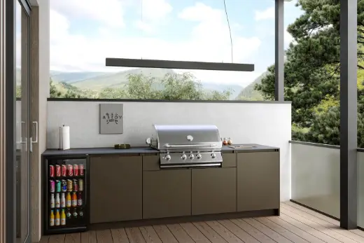Кухня Astov BBQ № 15 (ширина 3050 мм)(готовое решение) — фото 2