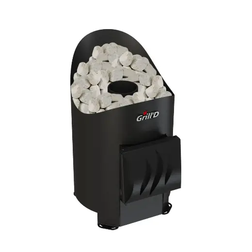 Банная печь Grill'D Aurora Mini (короткий вынос, дверца без стекла)