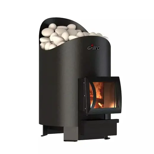 Банная печь Grill'D Aurora 160 (короткий вынос, дверца со стеклом) — фото 2