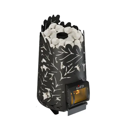 Банная печь Grill'D Dubravo 180 (короткий вынос, дверца со стеклом)