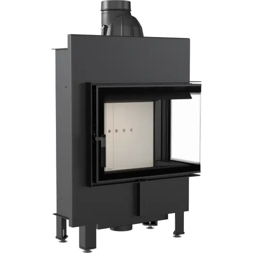 Стальная топка Kratki Lucy 12 BS Slim (угловая, стекло справа, уменьшенная глубина)